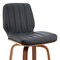 Armen Living Renee 30" Swivel Gray Faux Leather and Walnut Wood Bar Stool LCRNBAWAGR30 - alternate 9